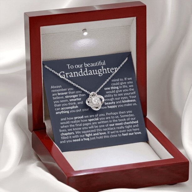 To our granddaughter necklace, Granddaughter necklace from grandparents, Granddaughter gifts from grandma and grandpa