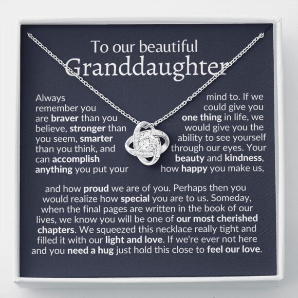 To our granddaughter necklace, Granddaughter necklace from grandparents, Granddaughter gifts from grandma and grandpa