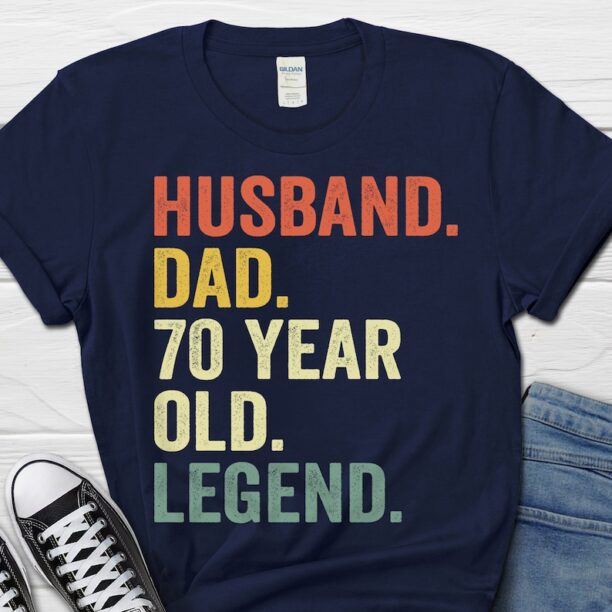 70th Birthday Gift for Men, Husband Dad 70 Year Old Legend Shirt, 70th Birthday Tee for Him, 70 Birthday Dad Gift