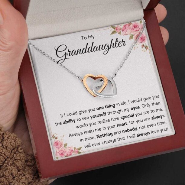 Gifts for adult granddaughter from grandmother and grandpa graduation birthday present Interlocking Necklace with