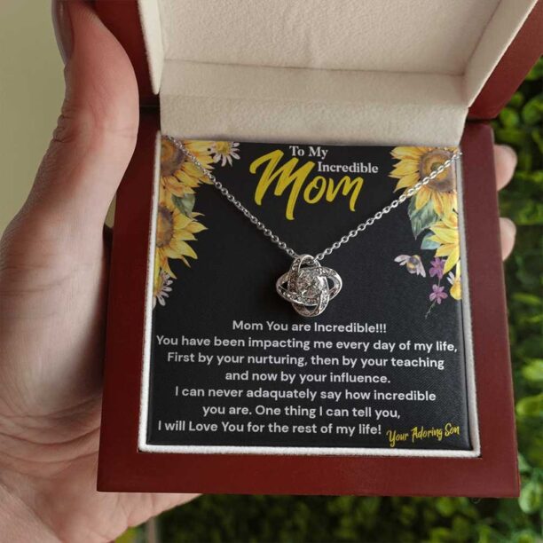 To My Incredible Mom|Necklace from Son, Gift for Mom on Mothers Day, Gift for Mom on Birthday.