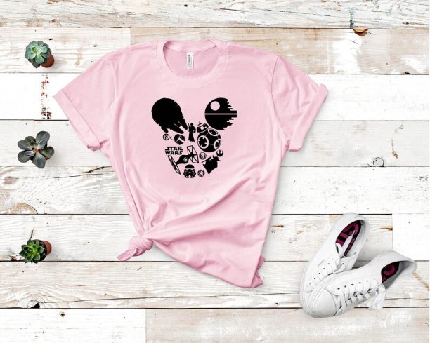 Disney STAR WARS Mickey ears tshirt, Disney Family and couple tshirt,Disney Couples Matching Disney ShirtsValentines Day