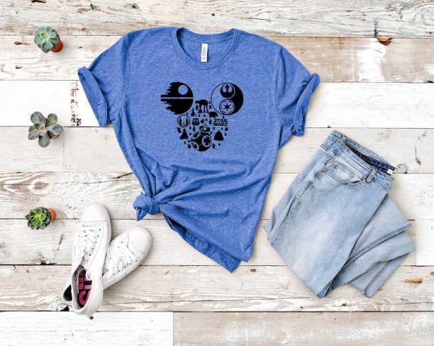 Star Wars Mouse Shirt, Star wars mickey head shirt, Matching Disney T-Shirt, Galaxy Edge, Disney Family shirts