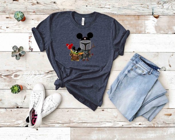 Disney STAR WARS Mandalorian tshirt, Disney Family and couple tshirt