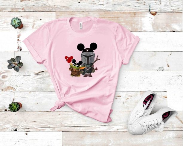 Disney STAR WARS Mandalorian tshirt, Disney Family and couple tshirt