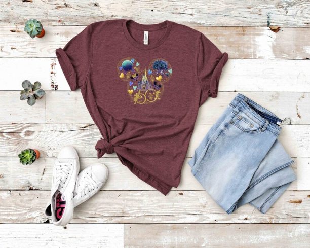 Walt Disney Castle T-Shirt, Mickey Minnie ears, Cute Castle Shirt, Disney Vacation Shirt, Disney Family Shirt