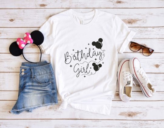 Disney Birthday Girl Shirt, Birthday Shirt Disney youth and toddler tee Minnie birthday girl