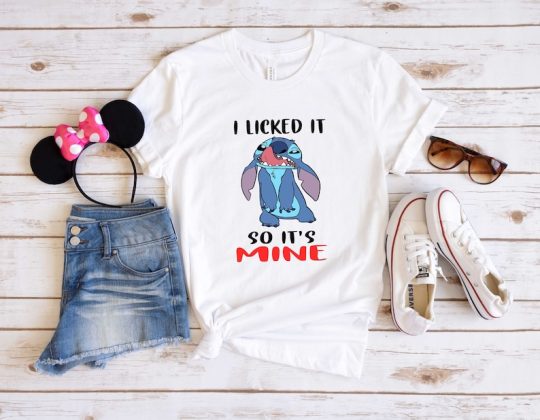 I licked it so it's mine T-shirt, Disney Stitch Shirt, Disney Family Shirts, Stitch Shirt Kids, Stitch Tshirt For Men