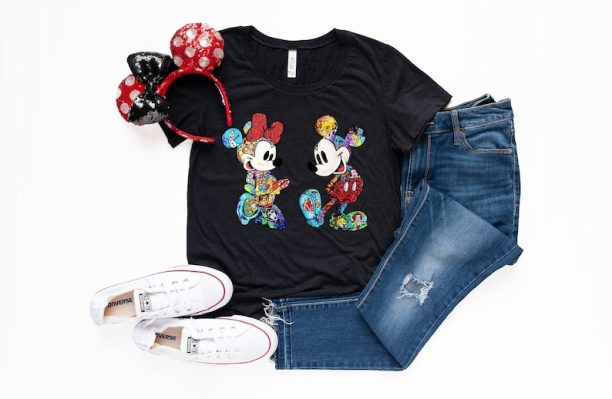 Mickey and Minnie shirt,Castle Shirt, Disney Shirts, Vacation Shirt, Cute Disney Shirts, Mickey Minnie 2023 Couple Shirt