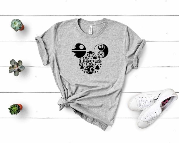 Star Wars Mouse Shirt, Star wars mickey head shirt, Matching Disney T-Shirt, Galaxy Edge, Disney Family shirts