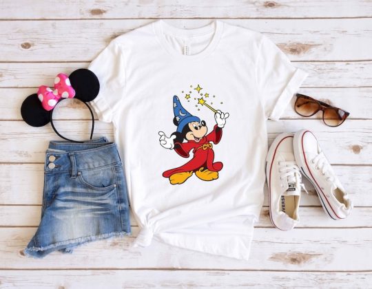 Vintages Mickey Mouse Wizard The Walt Disney Studios Wizard Mickey Mouse Disney Tee sorcerer mickey, fantasia shirt