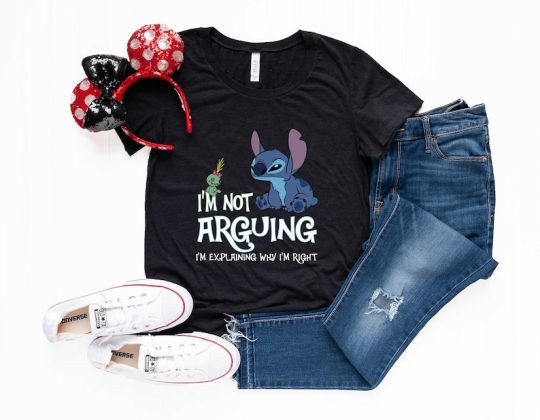 I'm Not Arguing I'm Explaining Why I'm Right Disney Stitch Shirt, Disney Family Shirts, Stitch Shirt Kids