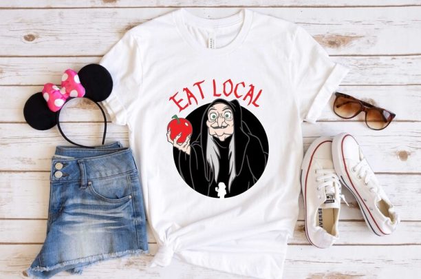 Disney Eat Local Halloween Shirts, Witches Halloween Shirt, Disneyworld Shirts for Girls, Evil Princess Shirt