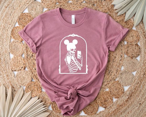 Disney Skeleton Selfie Shirt, Skeleton Mickey T-Shirt, Mickey Balloon Shirt, Disney Ears Shirt, Disney World Tshirt,