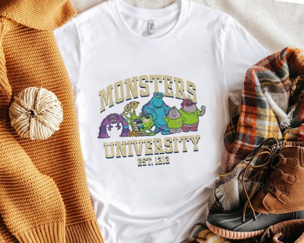 Disney Pixar Retro 90s Monsters University Est. 1313 Group Shot Shirt