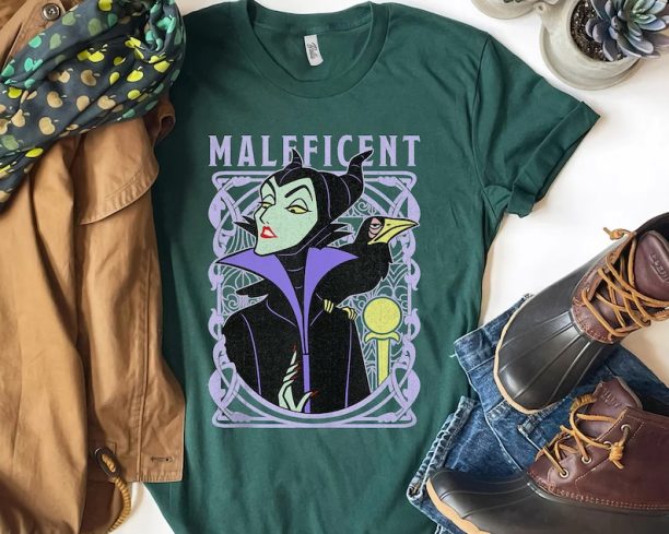 Vintage Disney Villains Sleeping Beauty Maleficent Old School Poster Shirt