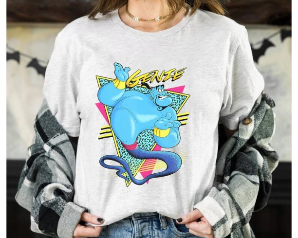 Retro Disney Aladdin Genie 90s Style Portrait Shirt