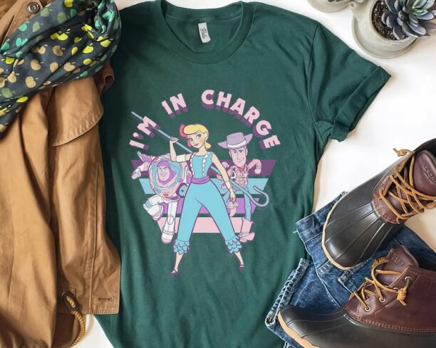 Retro Vintage Disney Pixar Toy Story Bo Peep I'm In Charge Shirt