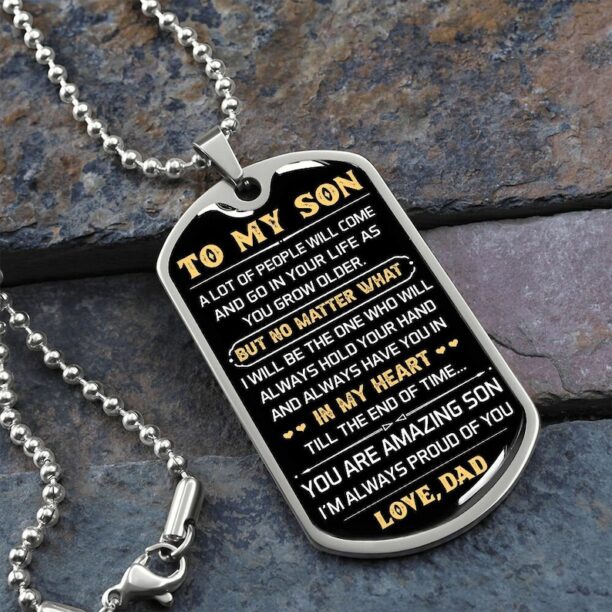 To My Son From Dad-Dog Tag