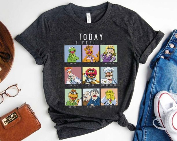 Cute Funny Disney The Muppets Characters Today I Fell Box Up Shirt