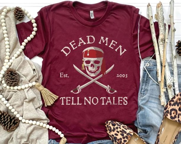 Retro Disney Pirates of the Caribbean Dead Men Tell No Tales Shirt, Magic Kingdom