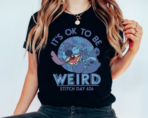 Disney Lilo & Stitch 626 Stitch Day It's OK To Be Weird Shirt, Magic Kingdom Tee