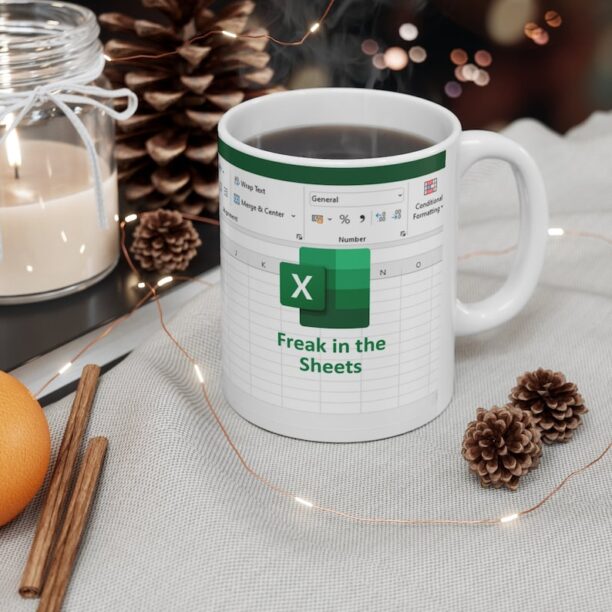 Freak In The Sheets Mug, Excel Coffee Mug, Mug Excel, Accountant Gift, Accountant Mug, Tax Accountant Gift