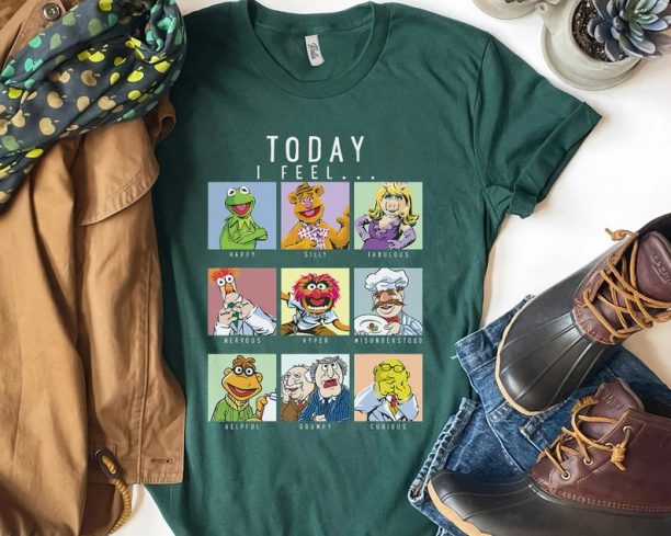 Cute Funny Disney The Muppets Characters Today I Fell Box Up Shirt