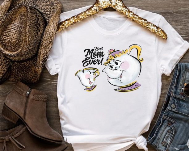 Disney Beauty and the Beast Chip Mrs. Potts Best Mom Ever Shirt, Magic Kingdom