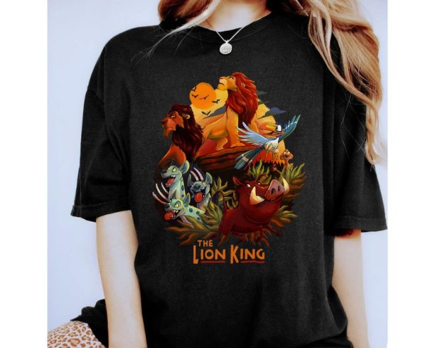 Disney Lion King Characters Main Cast Poster Graphic Shirt