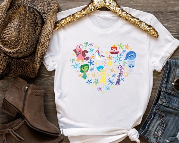 Disney and Pixar’s Inside Out Emotions Heart Shirt, Disneyland Vacation Trip