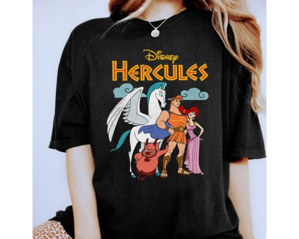 Disney Hercules Classic Group Shot Vintage Graphic Shirt