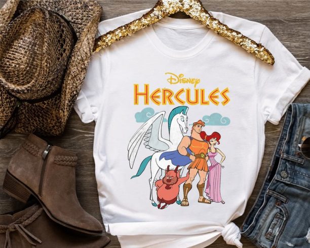 Disney Hercules Classic Group Shot Vintage Graphic Shirt