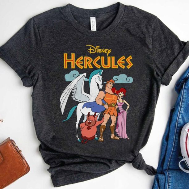 Disney Hercules Classic Group Shot Vintage Graphic Shirt