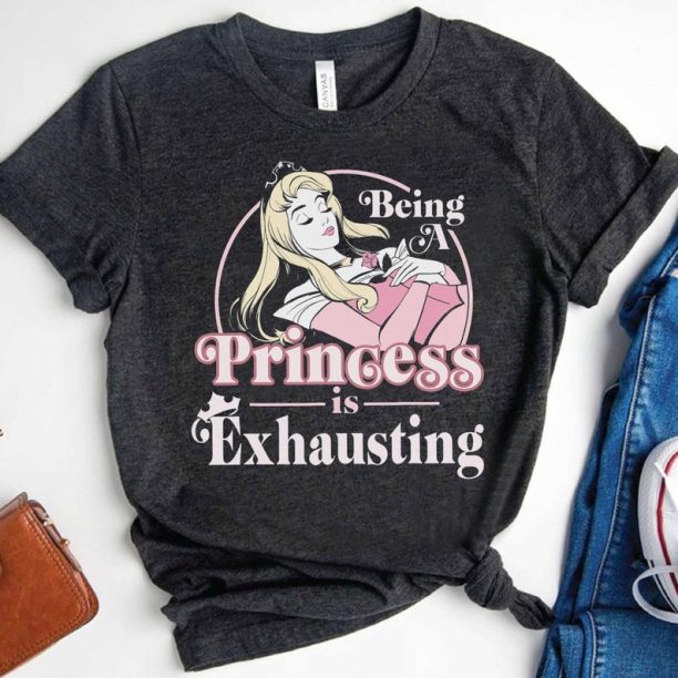 Vintage Disney Sleeping Beauty Being A Princess Is Exhausting Shirt