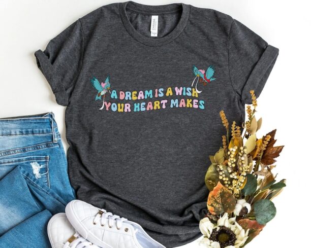 Cinderella A Dream Is A Wish Your Heart Makes Shirt Retro Disney Princess T-shirt Walt Disney World Magic Kingdom Park