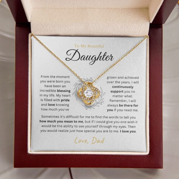 To My Daughter, Gift for Daughter from Dad, Father Daughter Necklace, Daughter gift from dad, Daughter Necklace From Dad