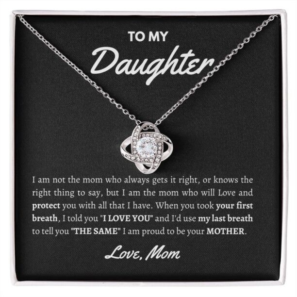 To My Daughter Xmas Necklace Gift From Mom, Birthday