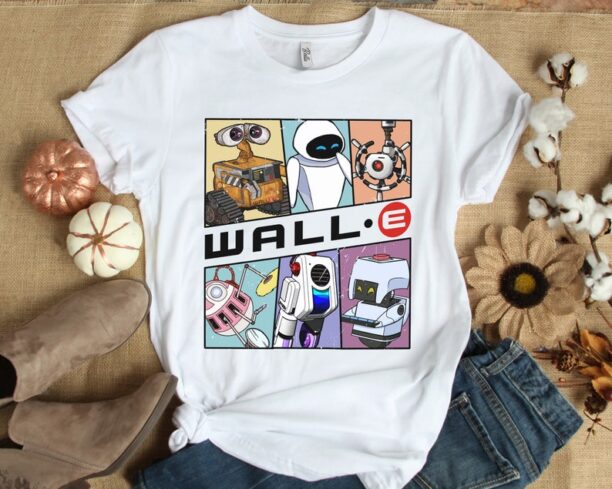 Retro Disney Wall-E And Eve Vintage Captain B AUTO T-shirt