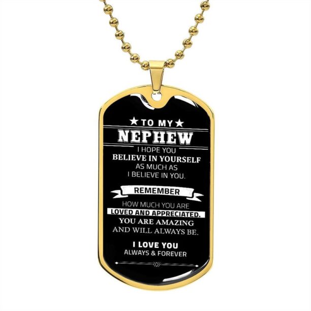 To My Nephew Dog Tag, Christmas Nephew Gift, Birthday Gift for Nephew, Nephew Gift from Aunt, Aunt and Nephew