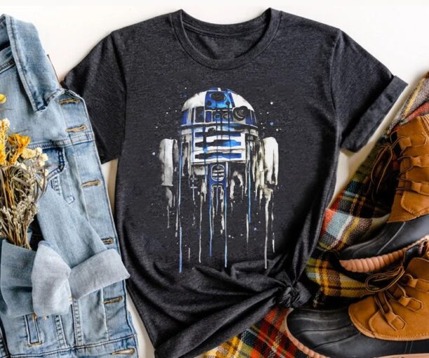 Watercolor R2-D2 Portrait Shirt / Star Wars Droids T-shirt / Walt Disney World Tee / Galaxy's Edge / Disneyland Family