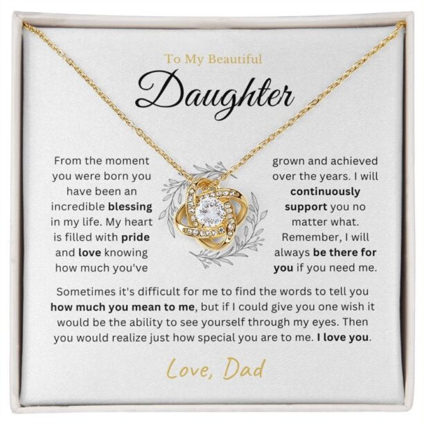 To My Daughter, Gift for Daughter from Dad, Father Daughter Necklace, Daughter gift from dad, Daughter Necklace From Dad