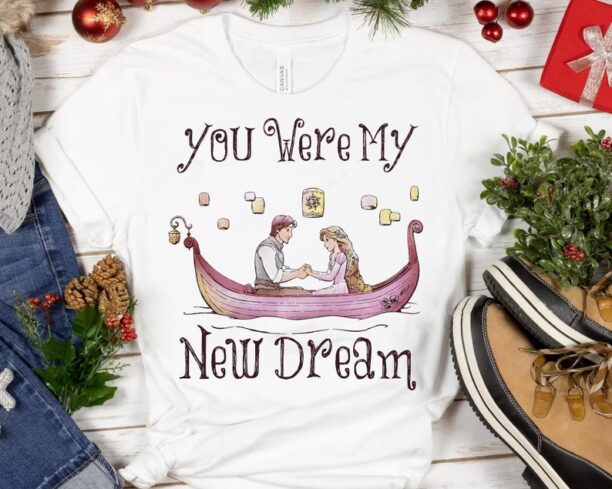 Tangled Rapunzel Flynn Rider New Dream Shirt / Disney World Valentine's Day T-shirt / Disneyland Couple Matching Trip /