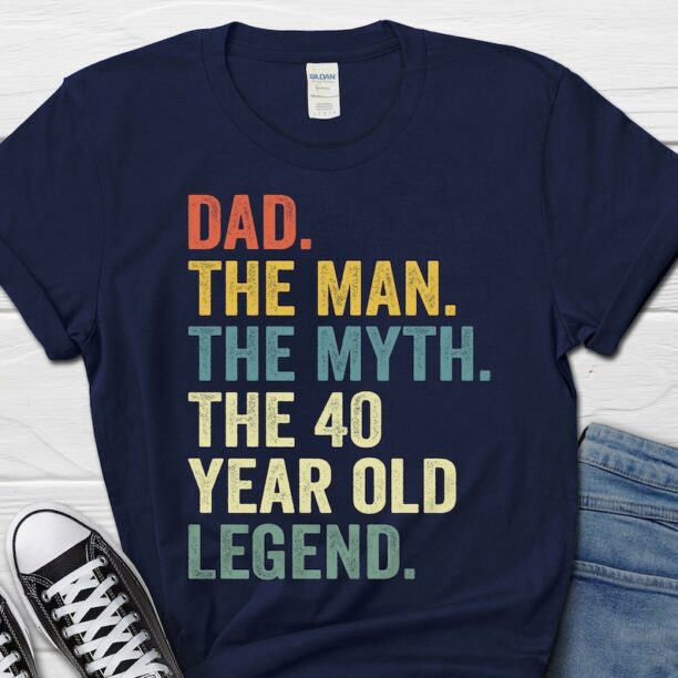 Dad The Man The Myth The 40 Year Old Legend Gift, 40th Birthday Men's Shirt, 40 Birthday Gift For Men