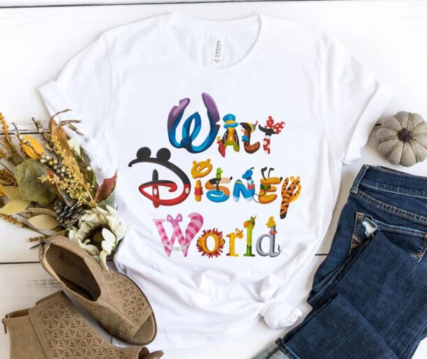 Walt Disney World Shirt / Disney Characters T-shirt / Magic Kingdom Theme Park / Disneyland Trip / Family Vacation /