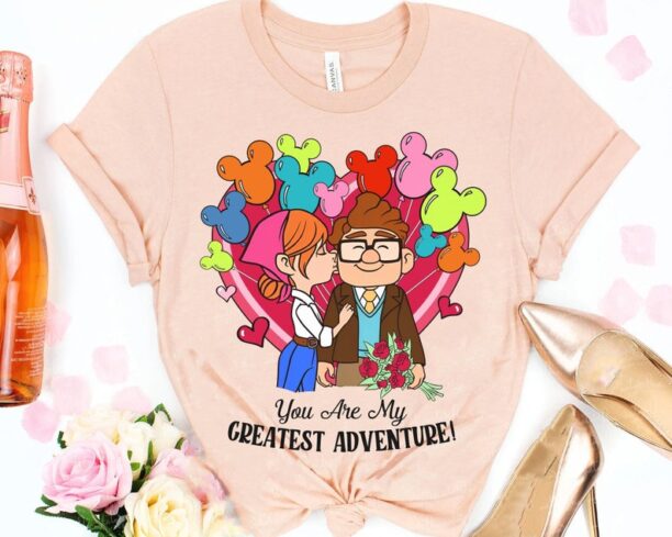 Retro Carl and Ellie Disney Balloon Shirt / You're My Greatest Adventure / Disney Up Valentine's Day T-shirt /