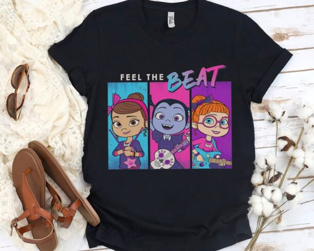 Disney Vampirina Scream Girls Band Feel The Beat Retro T-shirt