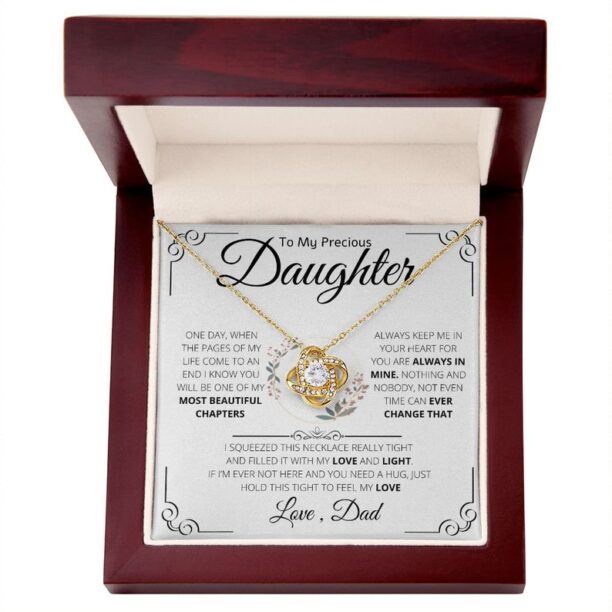 Personalized Daughter Necklace Gift From Dad | Gifts | To My Daughter from Dad | Christmas Gift | Birthday Gift