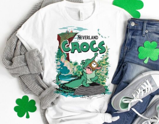 Tick-Tock the Crocodile Neverland Shirt / Peter Pan T-shirt / Walt Disney World Tee / Disneyland Family Vacation Trip /