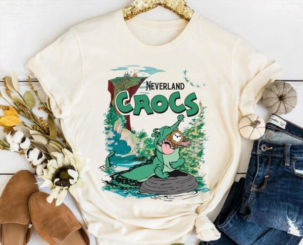 Tick-Tock the Crocodile Neverland Shirt / Peter Pan T-shirt / Walt Disney World Tee / Disneyland Family Vacation Trip /